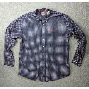 Cinch Shirt Mens Large Long Sleeve Button Down Western Geometric Print Blue